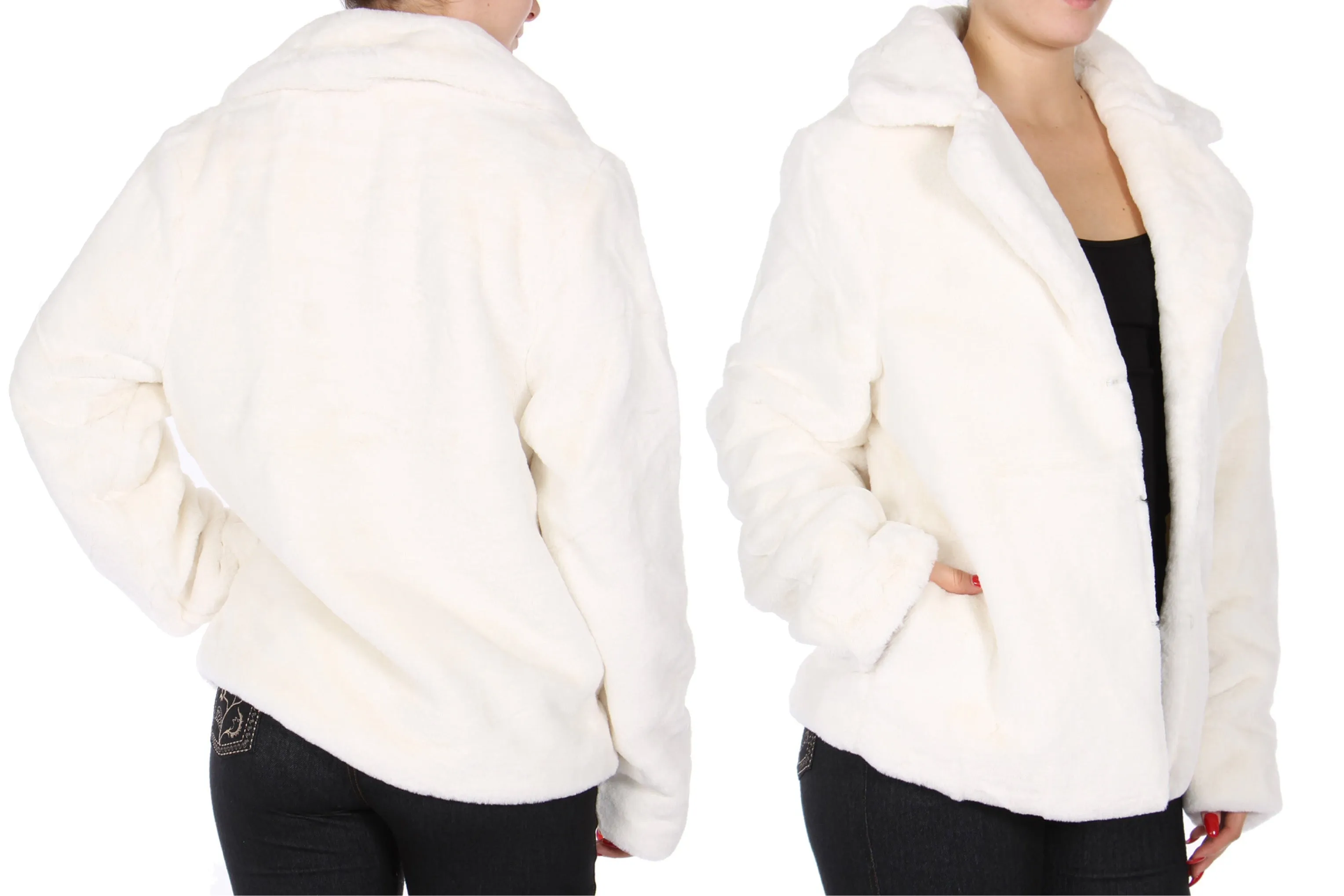 Faux Fur Long Sleeve Lightweight Comfort Jacket