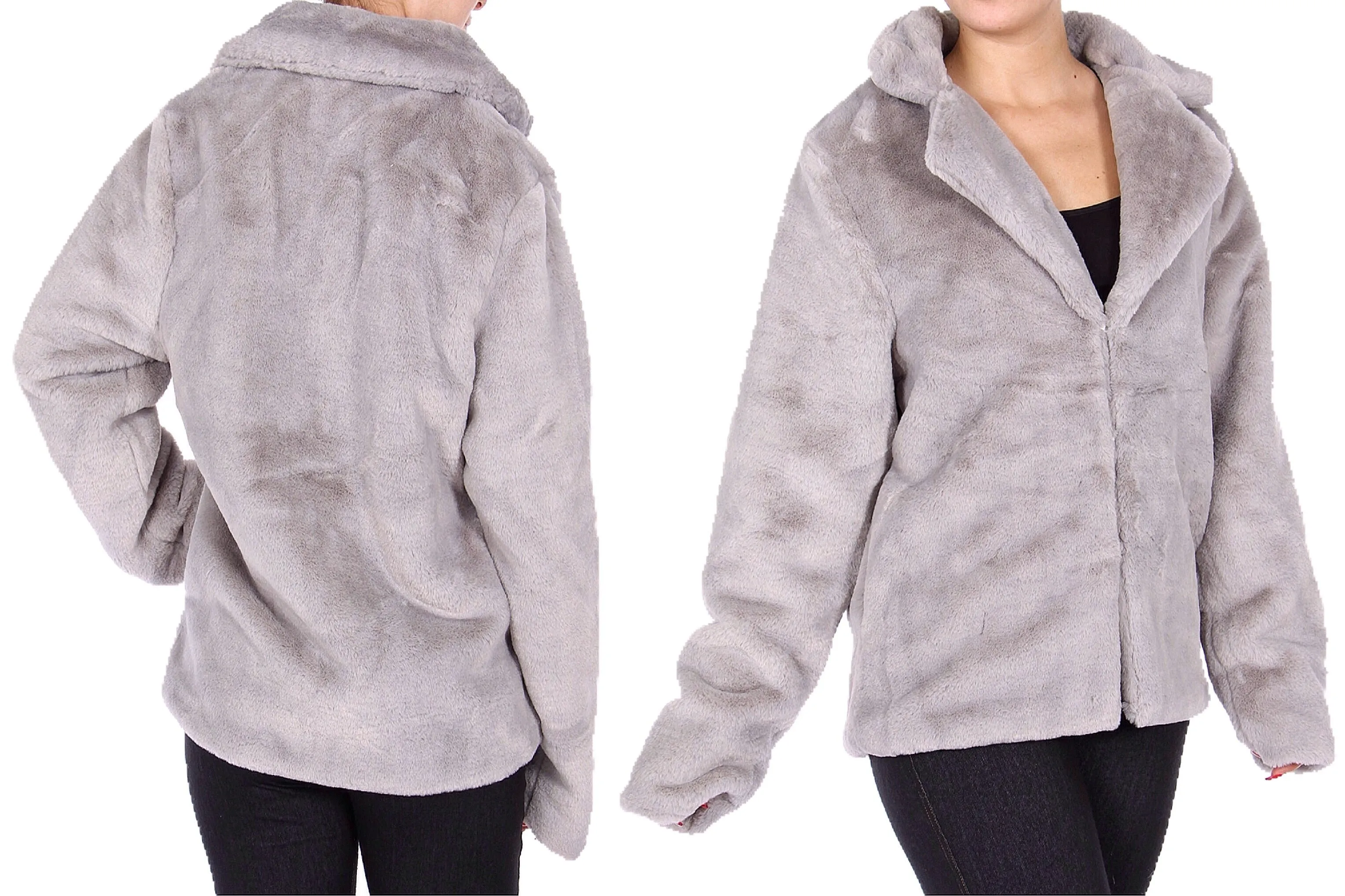 Faux Fur Long Sleeve Lightweight Comfort Jacket