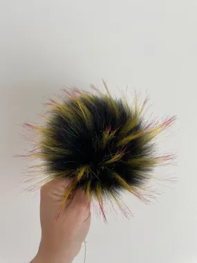 Fire Tips Faux Fur Pom Pom
