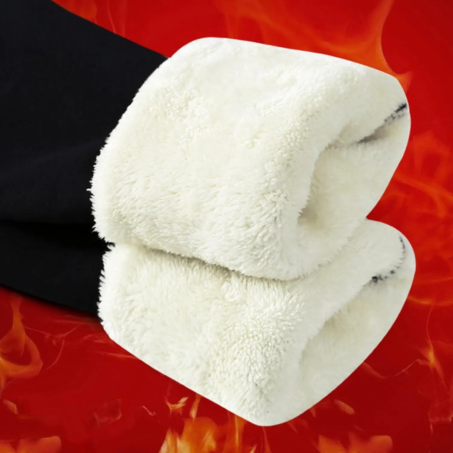 Fleece Lined Leggings for Women Thermal Pants High Waist Tummy Control Stretchy Warm Winter Tights Plus Size Sherpa