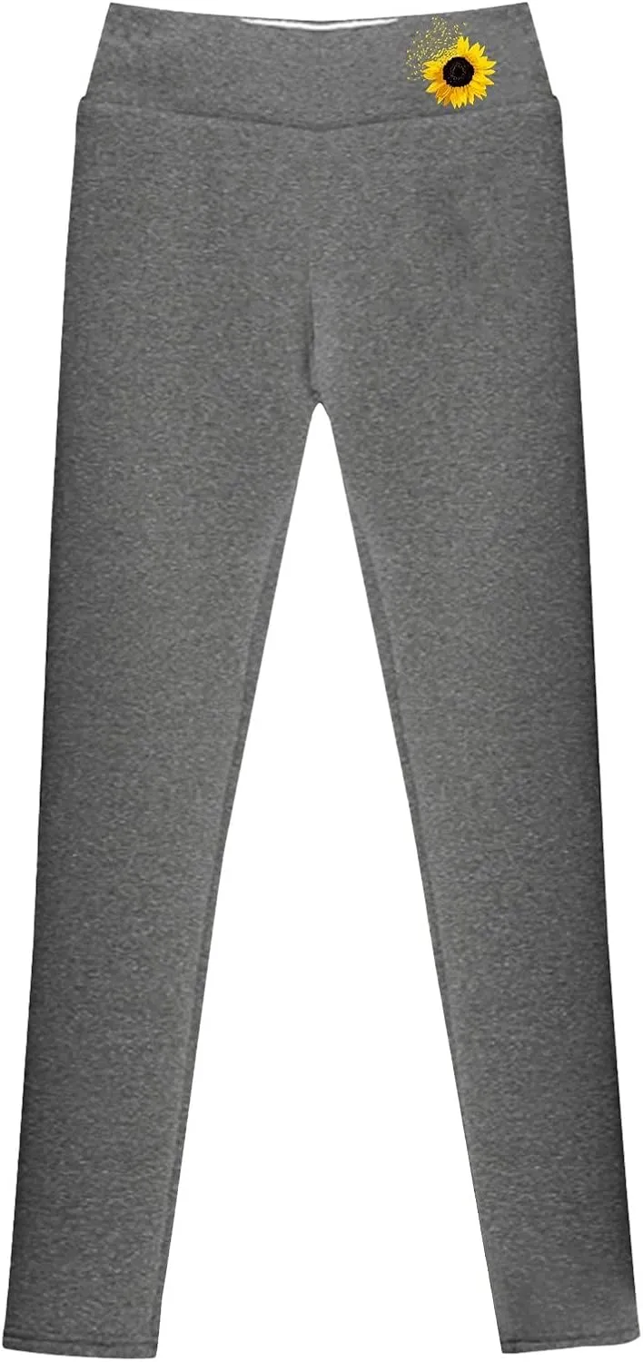 Fleece Lined Leggings for Women Thermal Pants High Waist Tummy Control Stretchy Warm Winter Tights Plus Size Sherpa