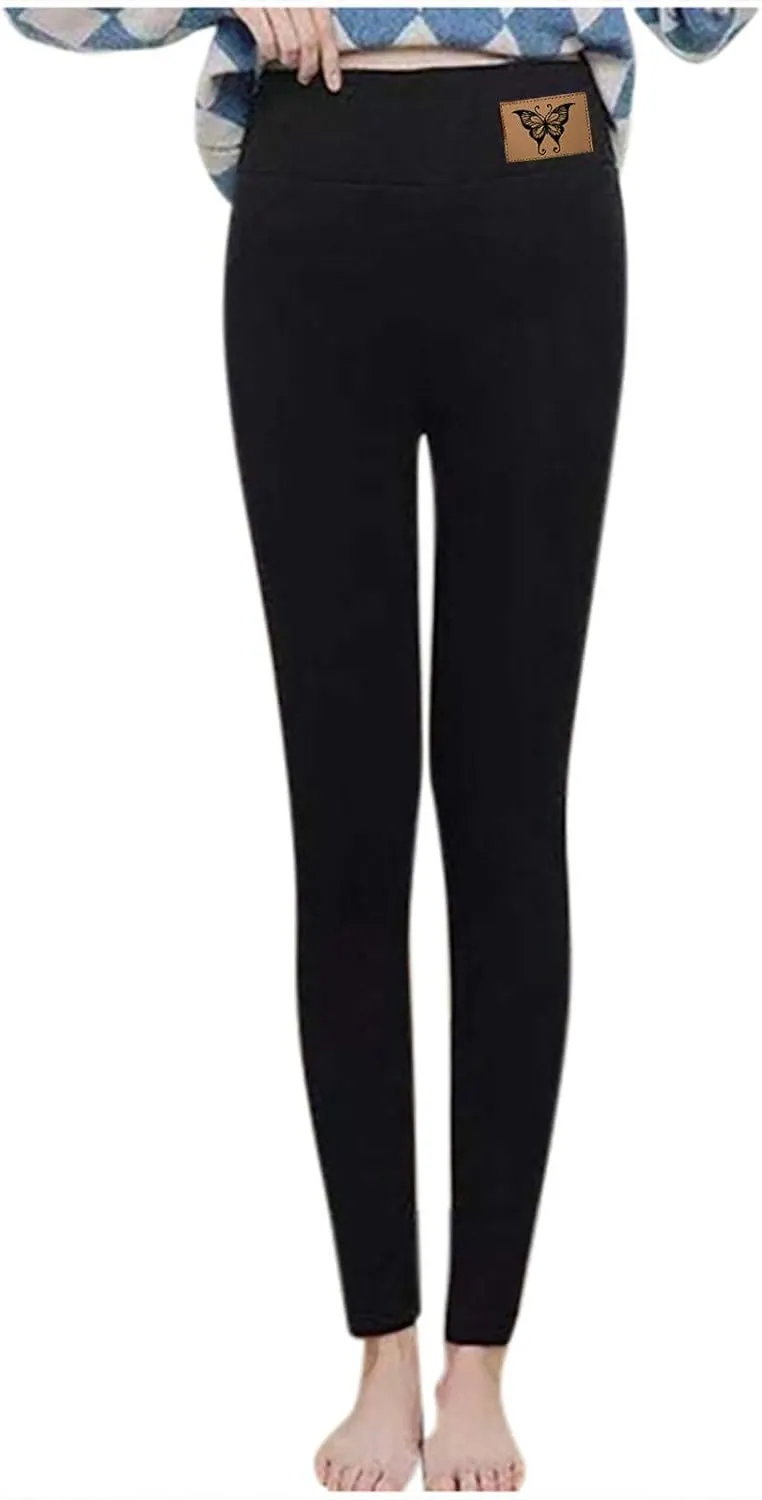 Fleece Lined Leggings Women High Waisted Winter Thermal Warm Pants Thick Yoga Tummy Control Athletic Tights