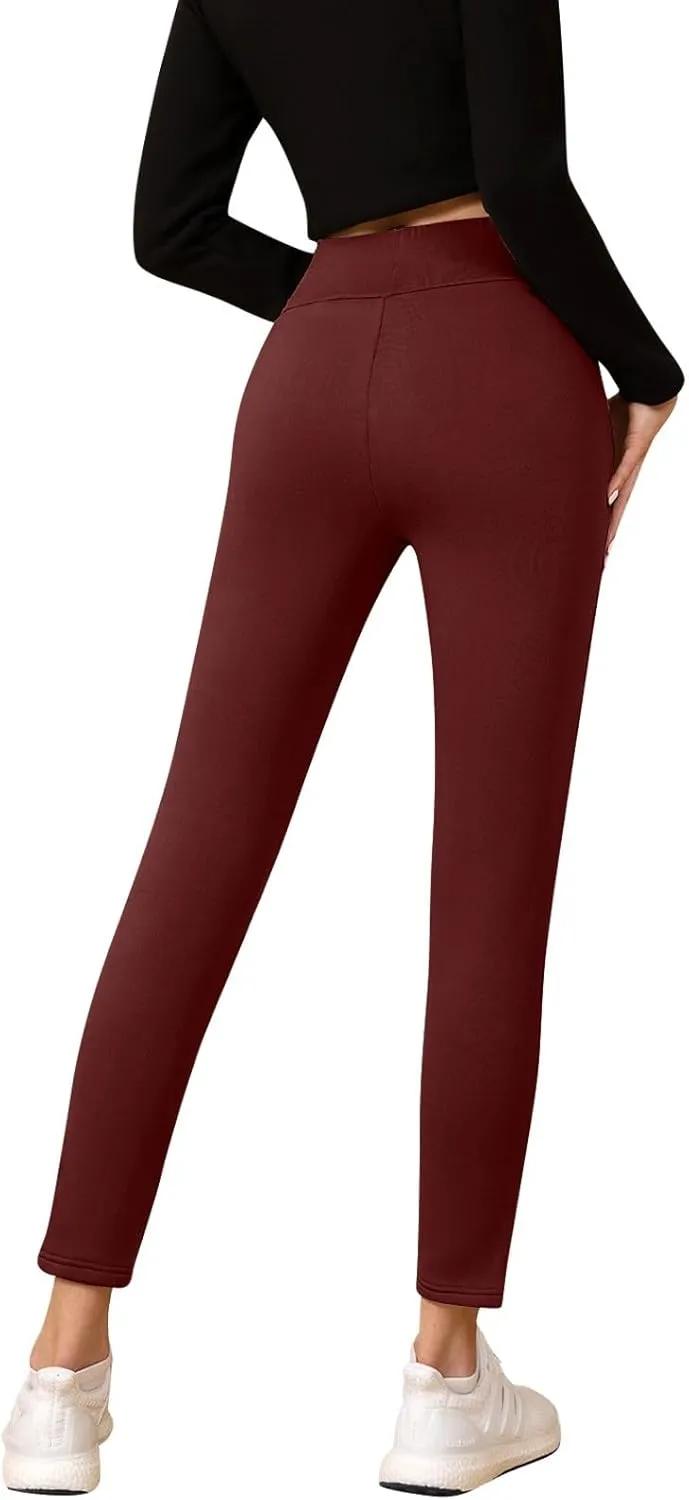 Fleece Lined Leggings Women Sweatpants Women Thermal Winter Pants for Women Fleece Joggers for Women Thermal Clothes