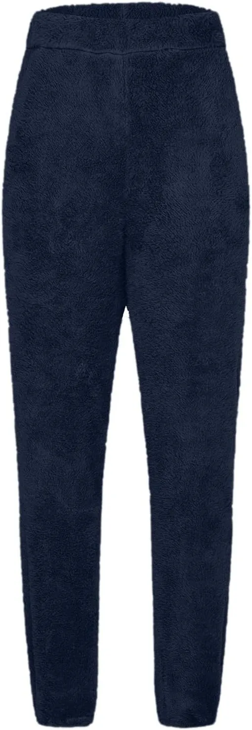 Fleece Lined Sweatpants for Women Winter Sherpa Lined Joggers Elastic Hight Waist Cinch Bottom Fall Fashion Outfits