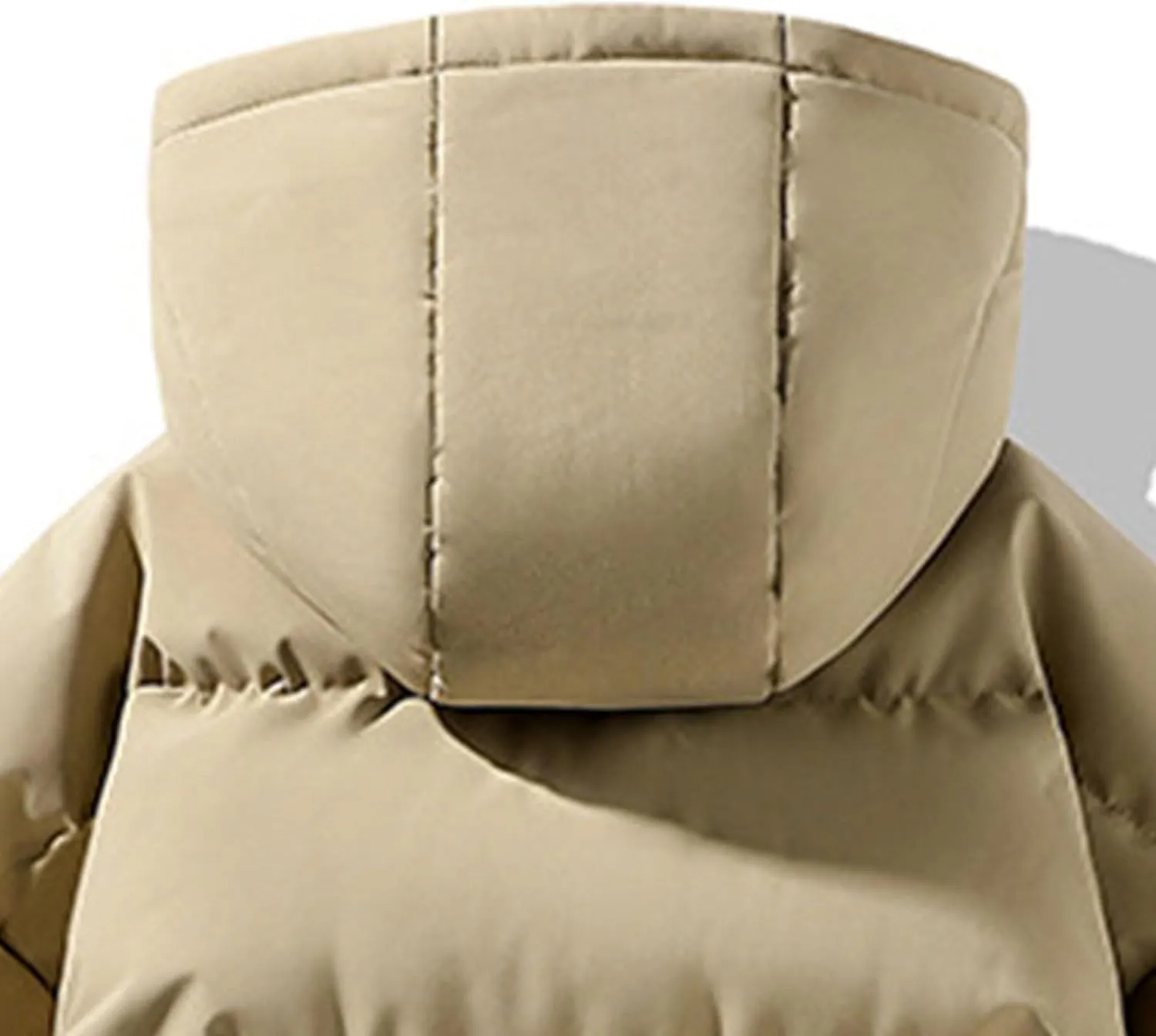 JEsilunmaMY Men's Solid Color Hooded Puffer Jackets Windproof Thicken Warm Padded Jackets Insulated Down Quilted Winter Coats