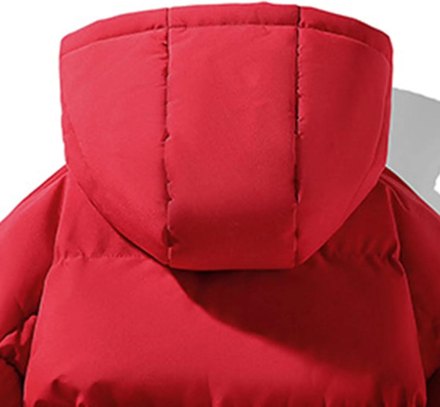 JEsilunmaMY Men's Solid Color Hooded Puffer Jackets Windproof Thicken Warm Padded Jackets Insulated Down Quilted Winter Coats