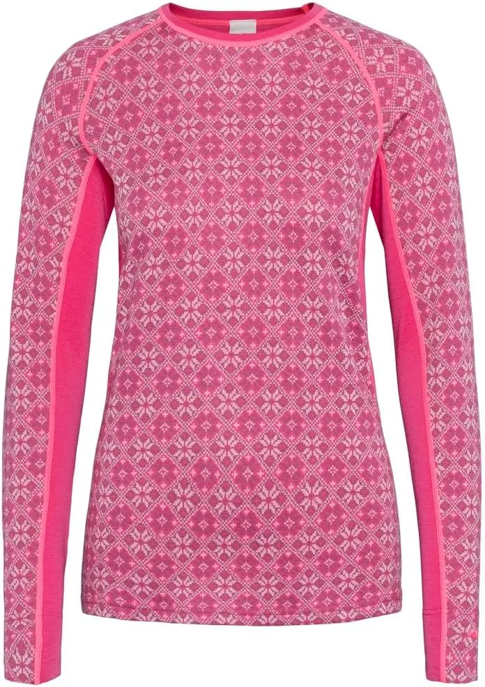 Kari Traa Rose Light Baselayer Women's Base Layer Long Sleeve Top - 100% Merino Wool Fitted Long Sleeve Knit Thermal Shirt