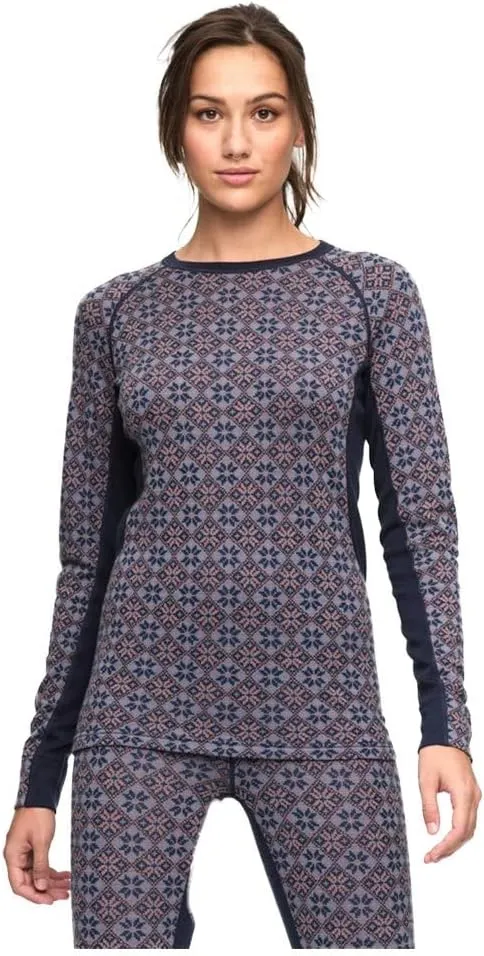 Kari Traa Rose Light Baselayer Women's Base Layer Long Sleeve Top - 100% Merino Wool Fitted Long Sleeve Knit Thermal Shirt