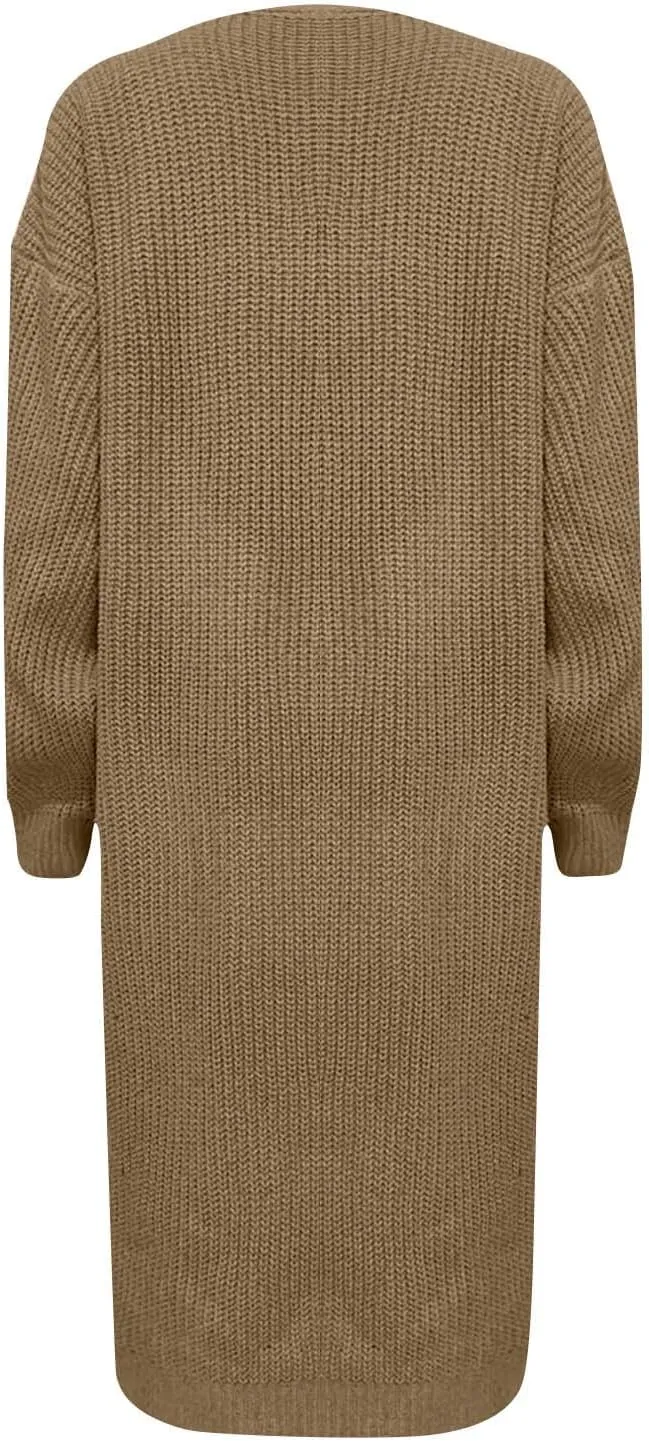 Long Cable Knit Hooded Cardigans for Women 2024 2024 Fall Long Sleeve Sweaters Button Up Cable Knit Sweater Coats