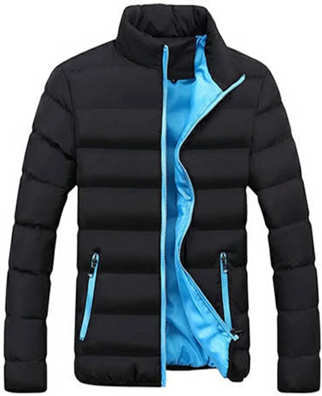 Maiyifu-GJ Men's Winter Jacket Quilted Puffer Jackets Lightweight Warm Windproof Down Coats Thicken Padded Outerwear