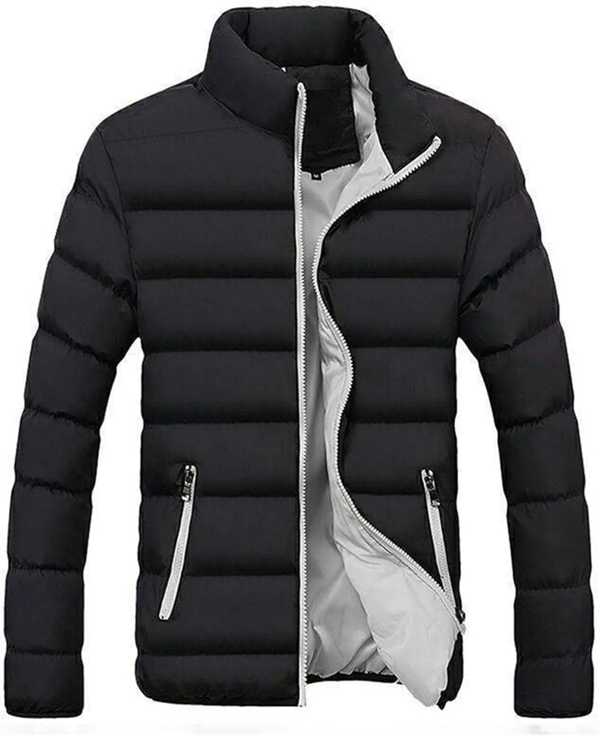 Maiyifu-GJ Men's Winter Jacket Quilted Puffer Jackets Lightweight Warm Windproof Down Coats Thicken Padded Outerwear