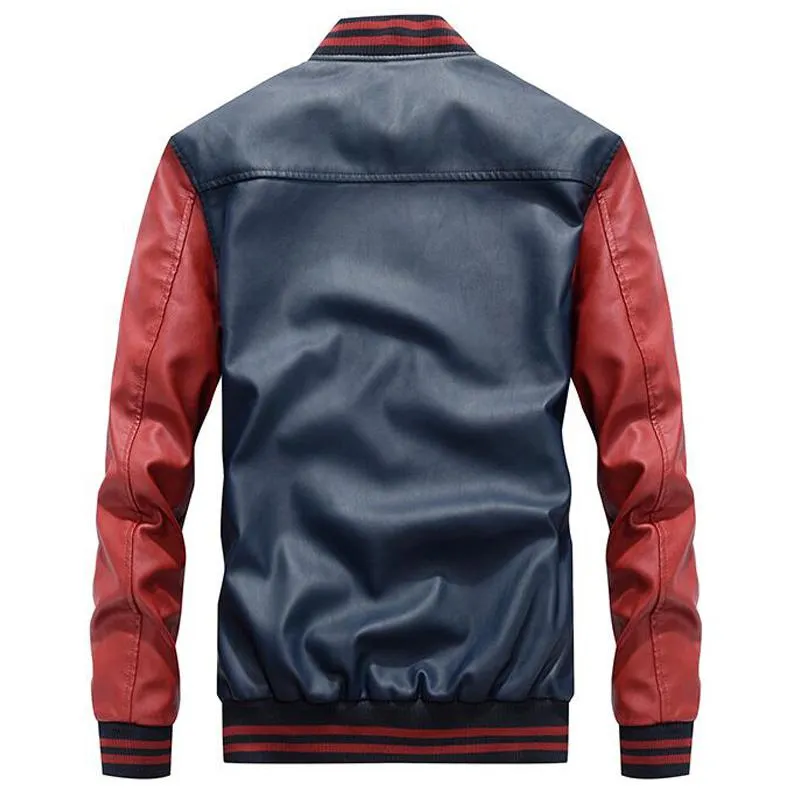Men's Casual Faux Leather Jacket