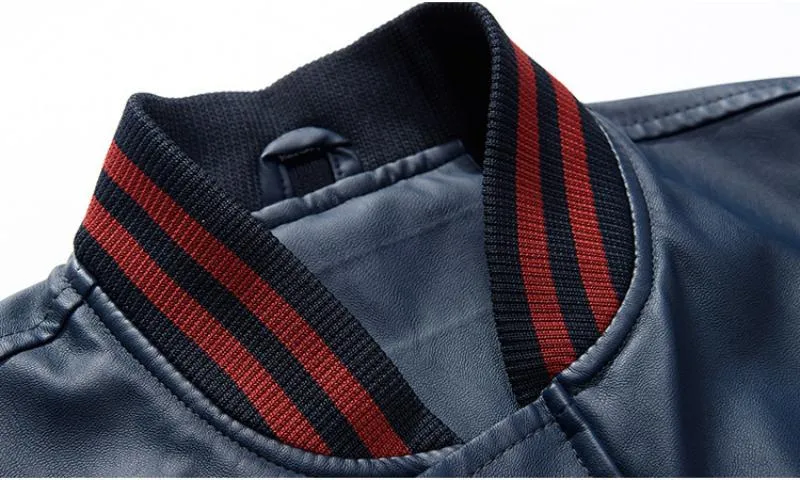 Men's Casual Faux Leather Jacket