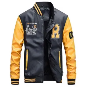 Men's Casual Faux Leather Jacket