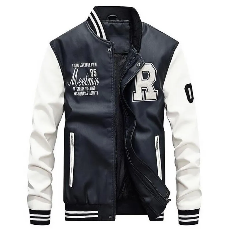Men's Casual Faux Leather Jacket