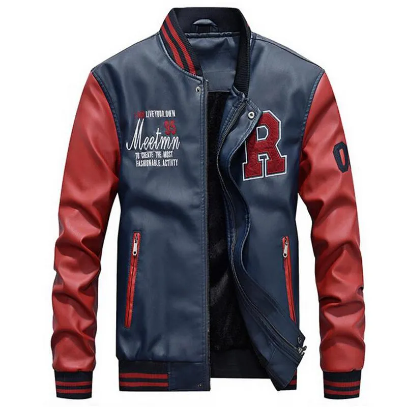 Men's Casual Faux Leather Jacket