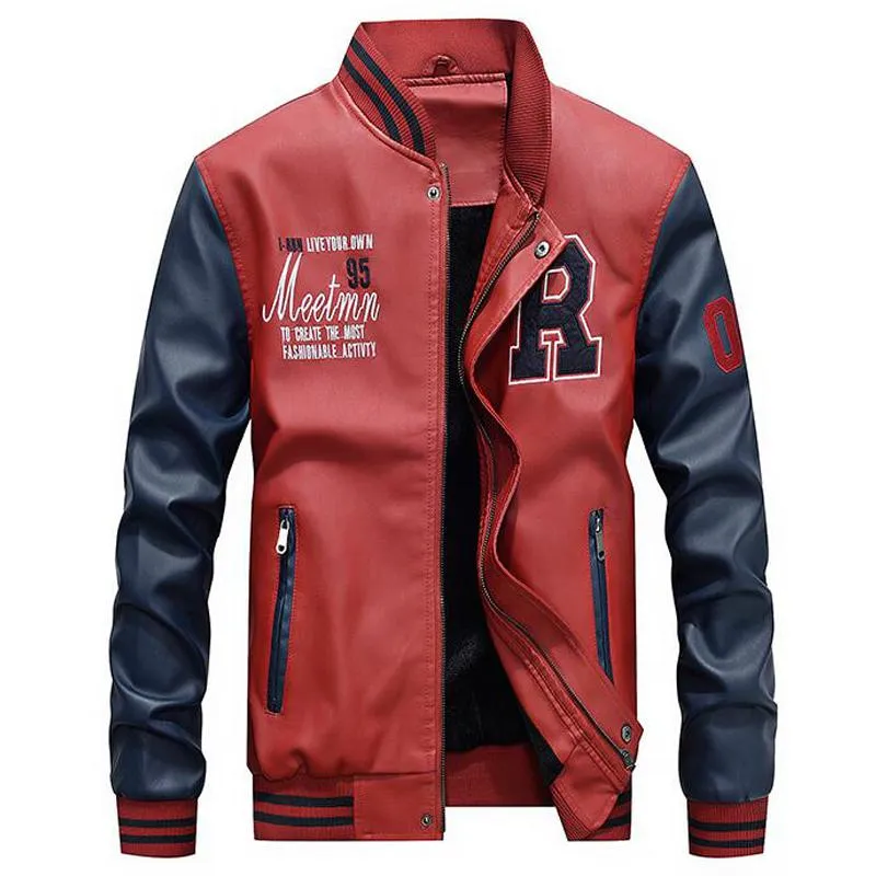 Men's Casual Faux Leather Jacket