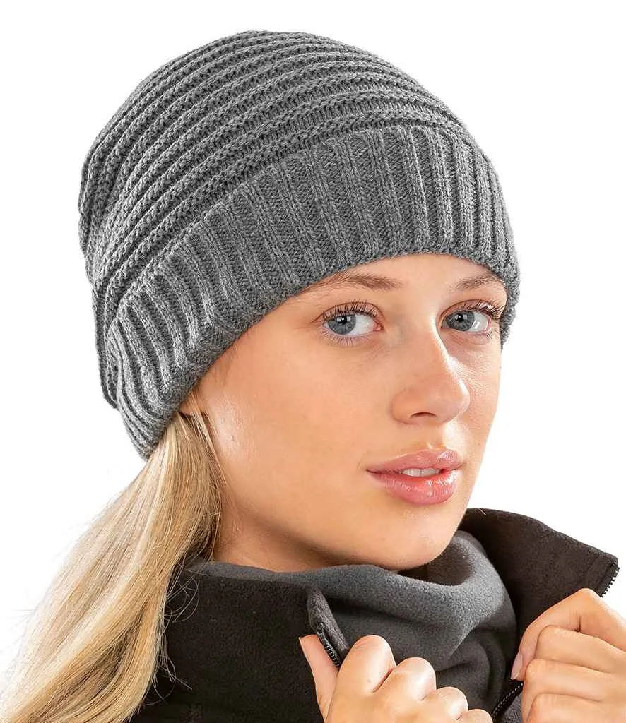 Result Braided Fleece Lined Hat | Grey