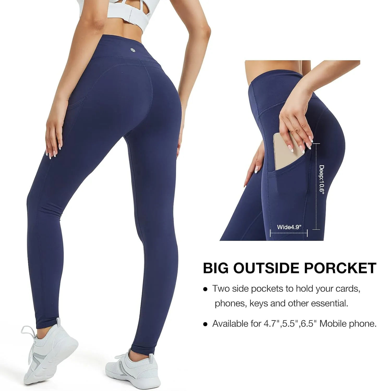 SP3LOPS Fleece Lined Leggings Women,Waterproof Winter Thermal Leggings for Women, Thick Warm Lined Yoga Pant Pockets