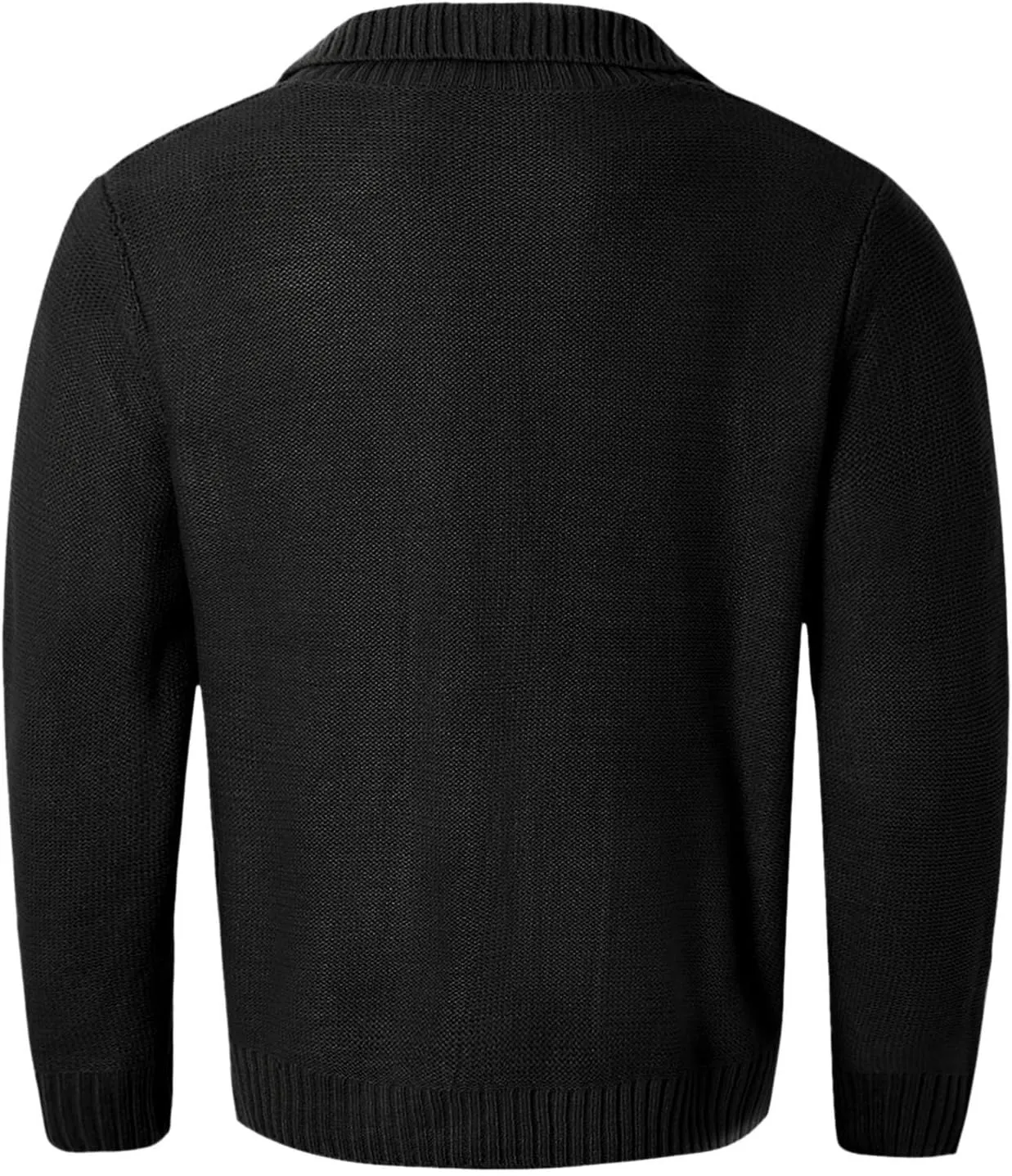 SUWBMHWE Men's Shawl Collar Cardigan Sweater Cable Knit Button Down Cardigans Casual Winter Chunky Sweaters with Pockets