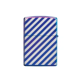 Windproof Lighter Blue Stripes Design - Case of 50