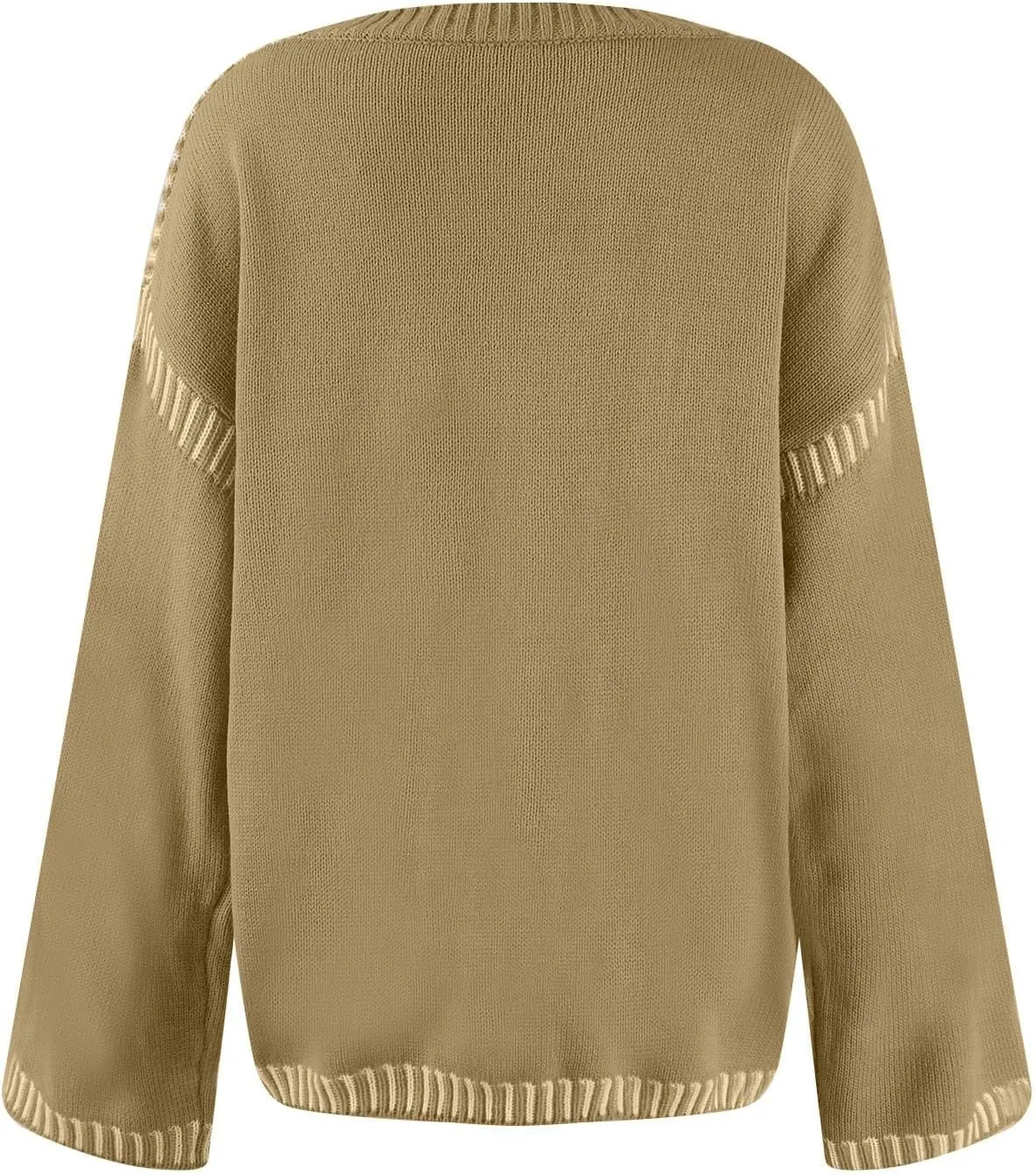 Women Knitted Sweater Chunky Y2k Drop Shoulder Pullover Cute Warm Jumper Crochet Fall Winter Knitted Outfits