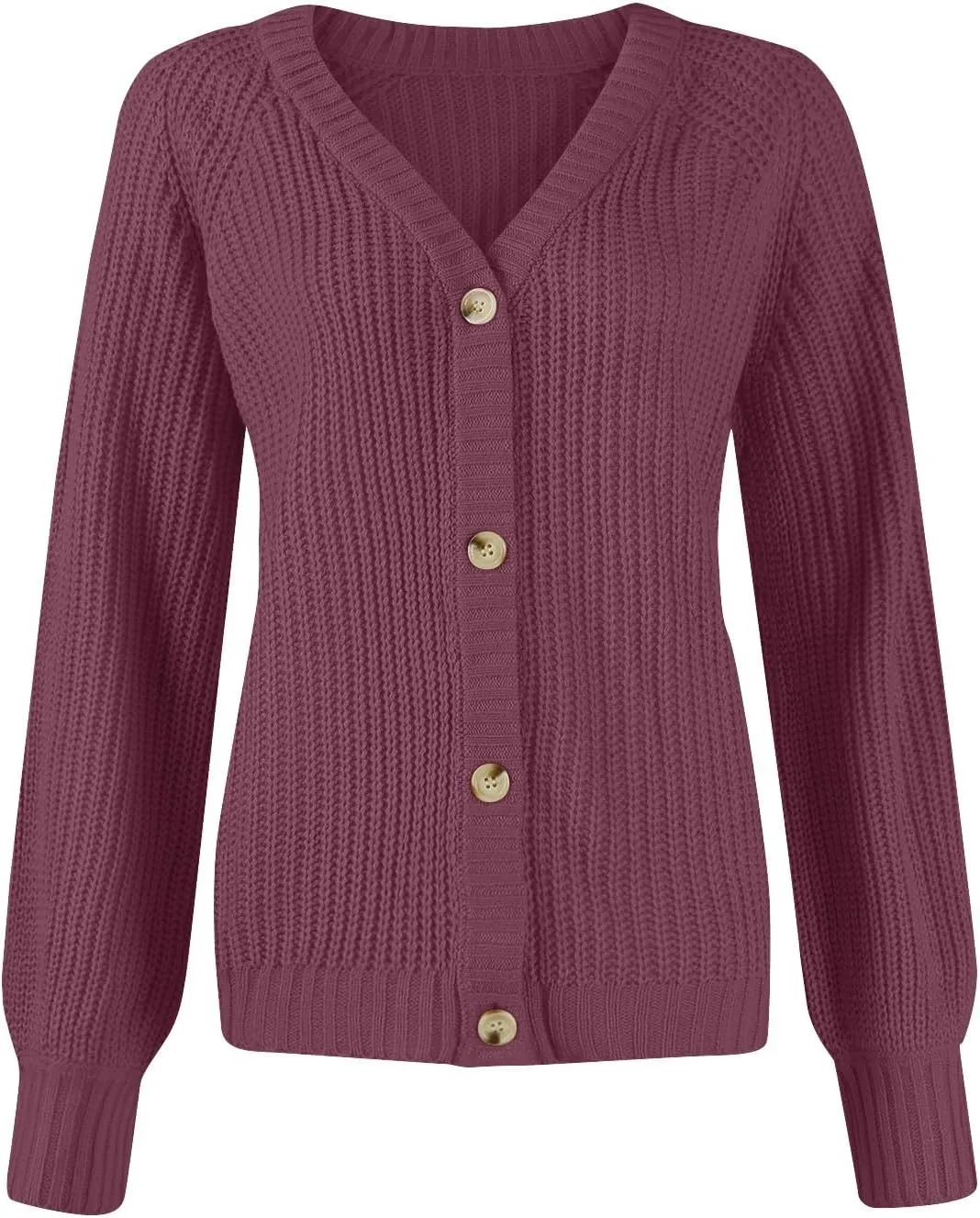 Women's Button Down Sweater Long Sleeve Fall Strpied Caridigan Casual Fashion Open Front V Neck Knitted Jackets