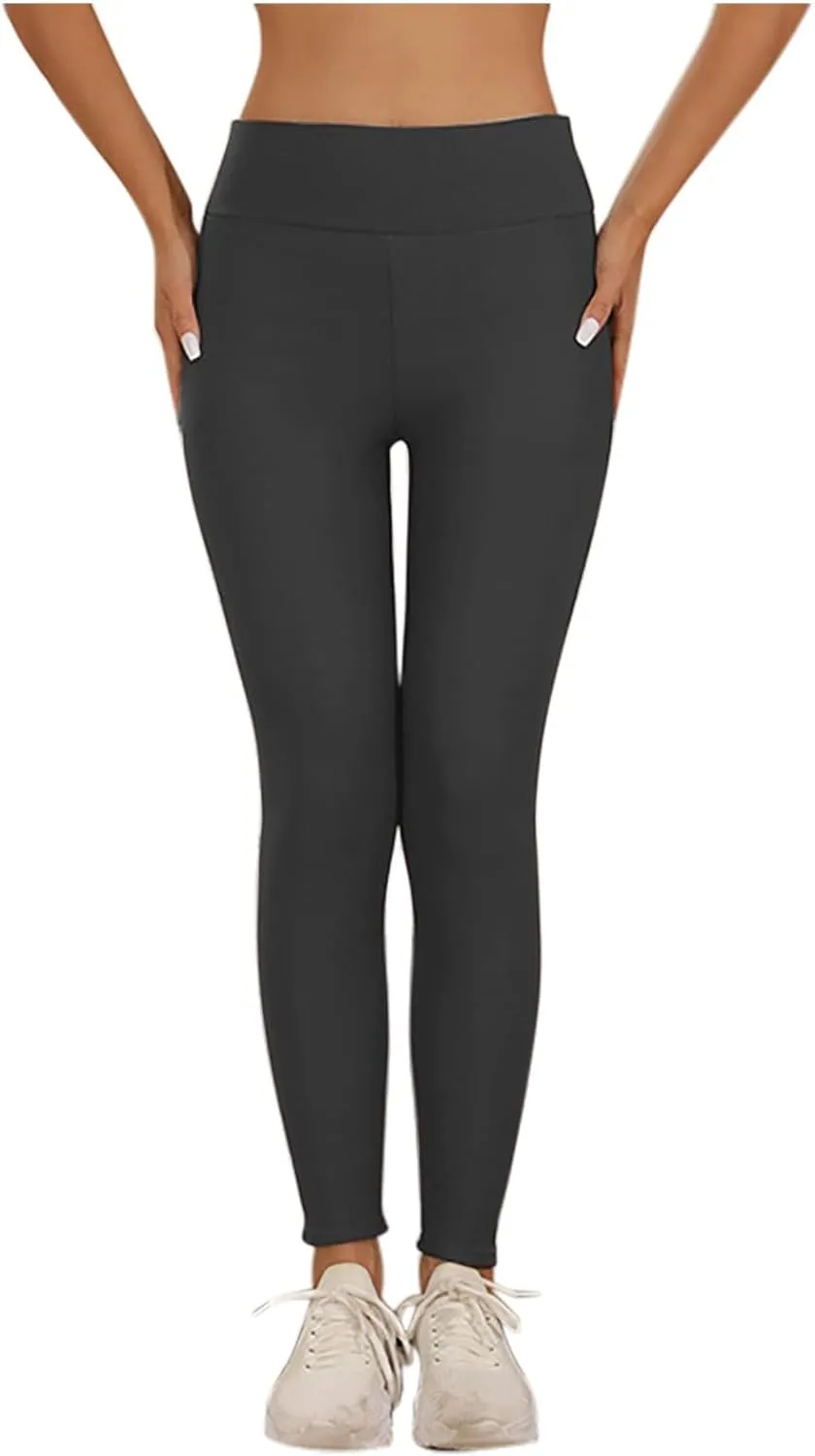 Women's Casual Sherpa Leggings Thicken Heavy Jogger Pants Fleece Lined Warm Thermal Pants Workout Yoga Tights