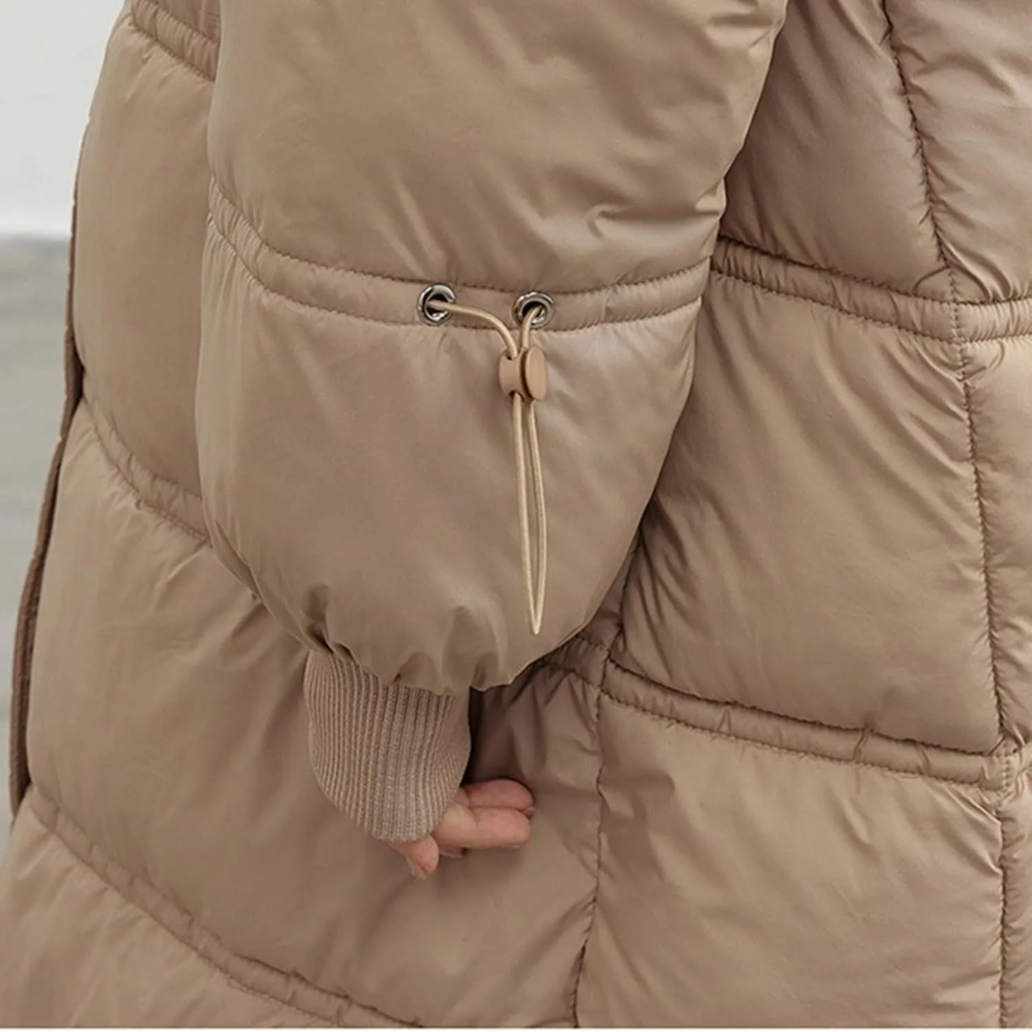Women's Long Winter Coats Thicken Long Sleeve Puffer Coats Hooded Quilted Jackets Down Parkas Outerwear With Pockets