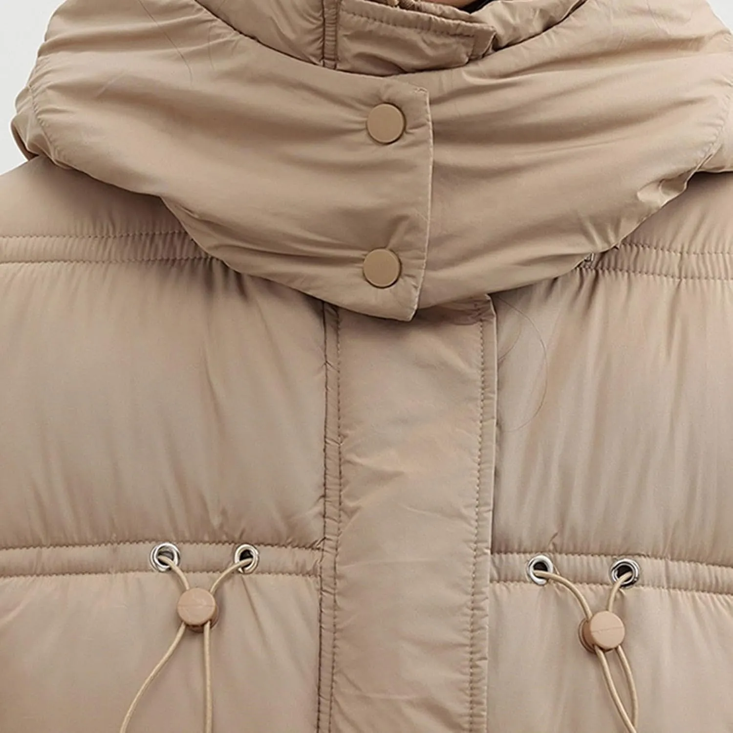 Women's Long Winter Coats Thicken Long Sleeve Puffer Coats Hooded Quilted Jackets Down Parkas Outerwear With Pockets