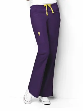 WonderWink Origins Women's Romeo Cargo Scrub Pant | Eggplant