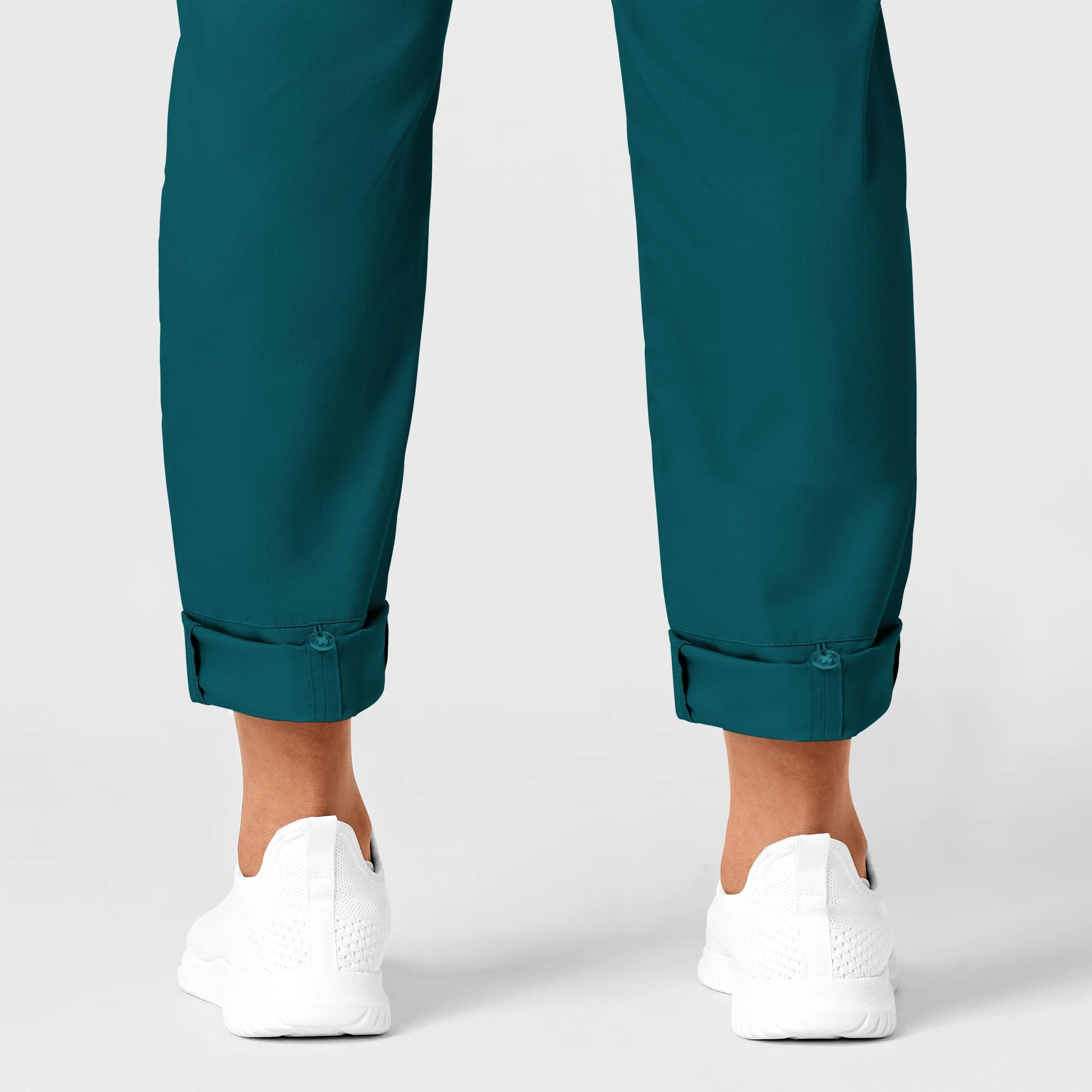 WonderWORK Women's Convertible Slim Leg Scrub Pant - Caribbean