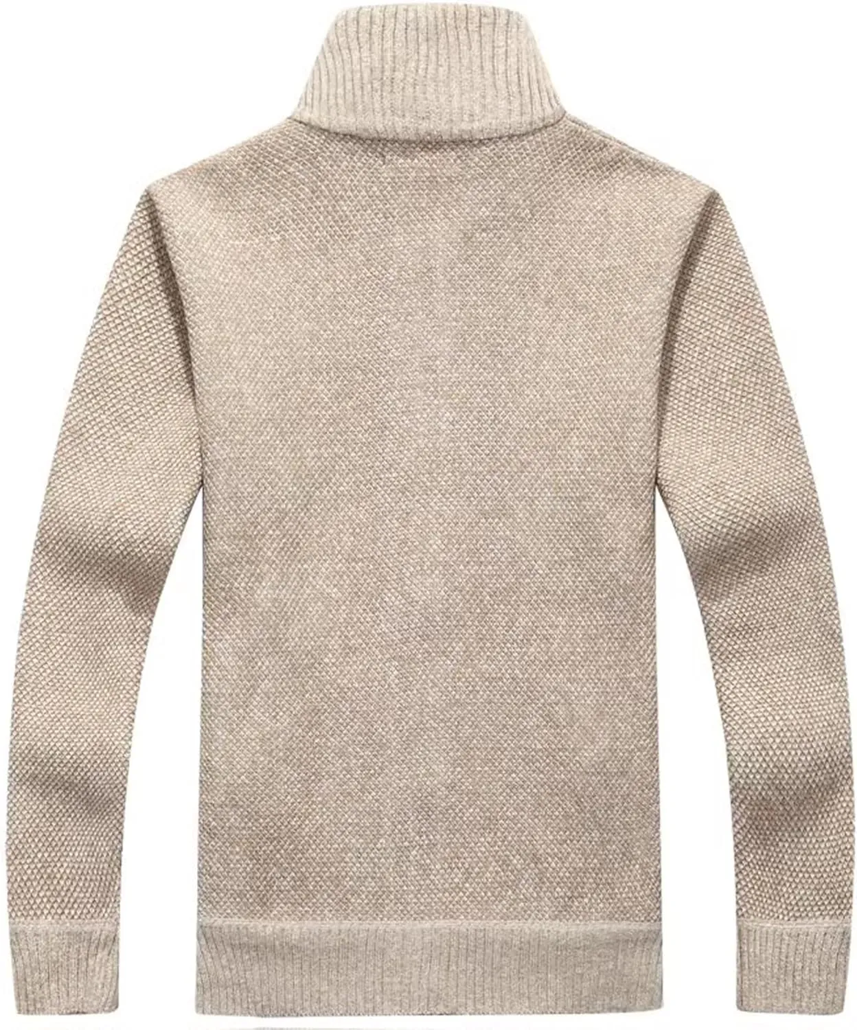 XinYangNi Men's Sweaters Full Zip Slim Thick Knitted Cardigan Sweaters Jacket with Pockets