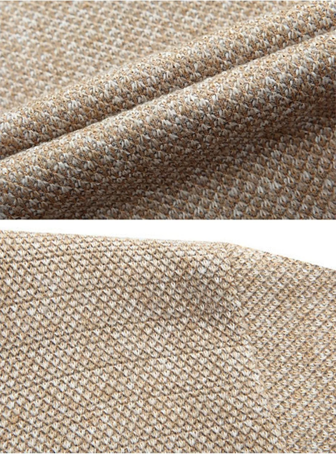 XinYangNi Men's Sweaters Full Zip Slim Thick Knitted Cardigan Sweaters Jacket with Pockets